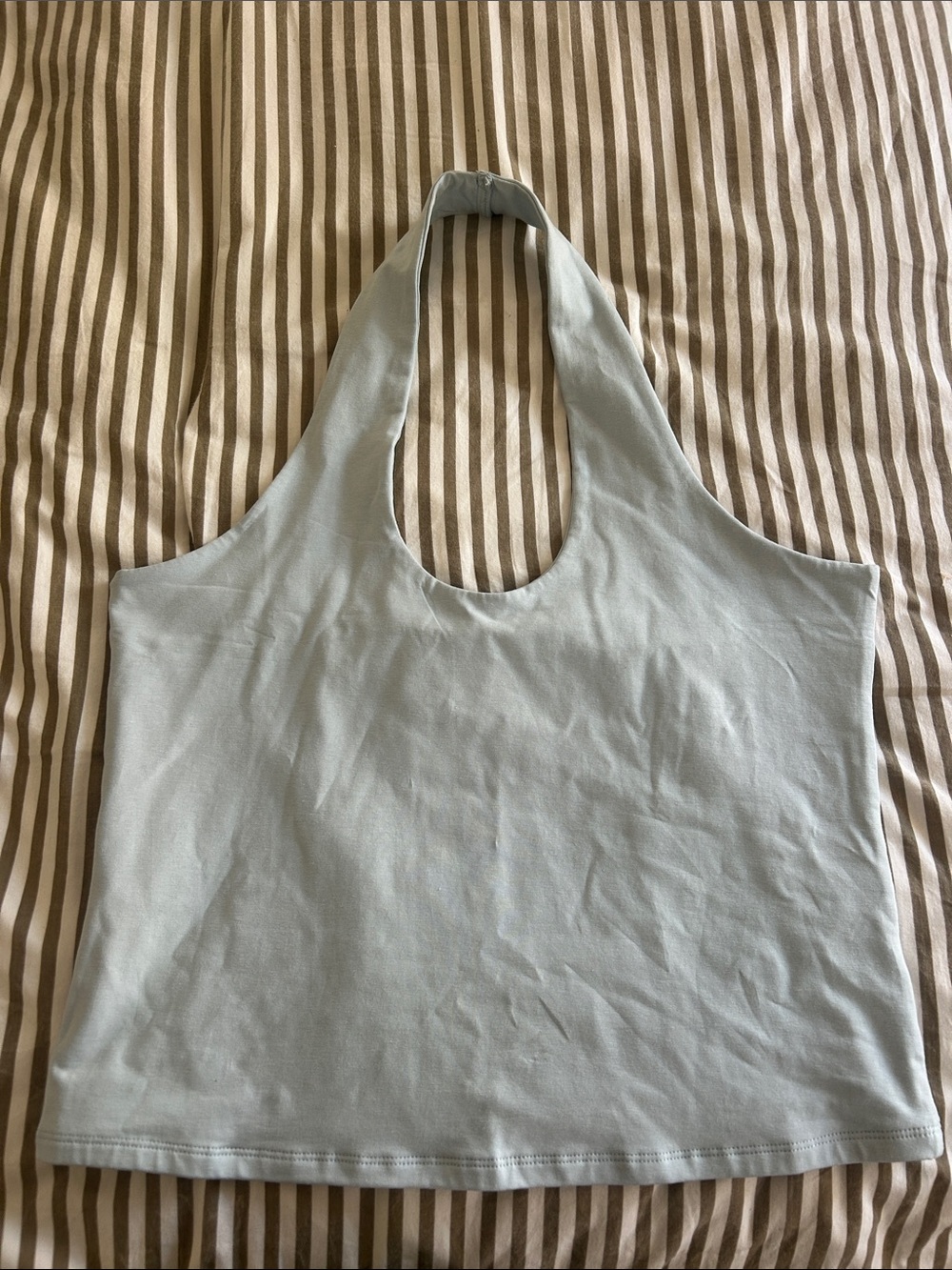 Light Blue Halter Tank Top